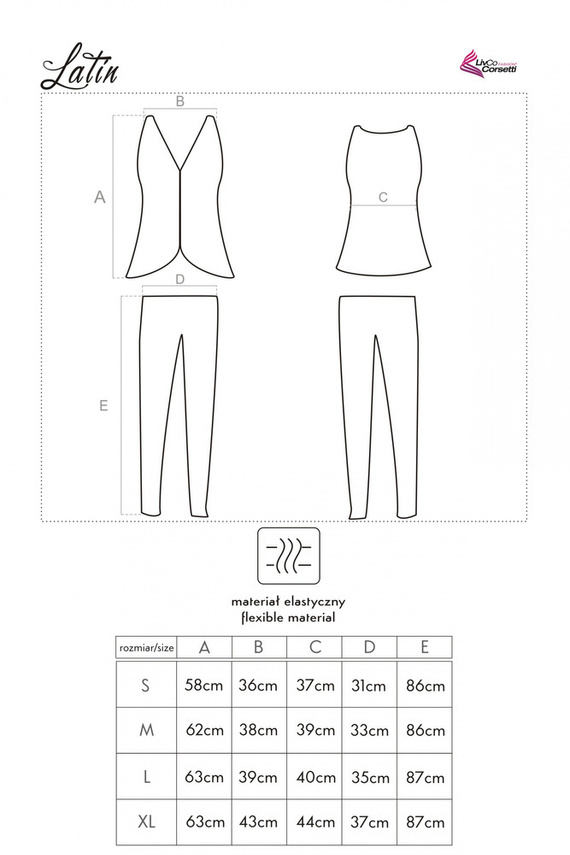 Latina LC 90098 Dámské pyžamo LivCo Corsetti Fashion