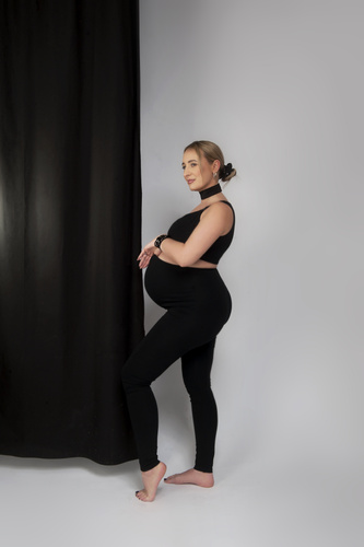 2210 Ginna Legginsy ciążowe Teyli -czarne