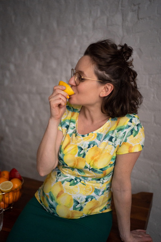 Těhotenská a kojící halenka Milk Shirt citron Milk & Love