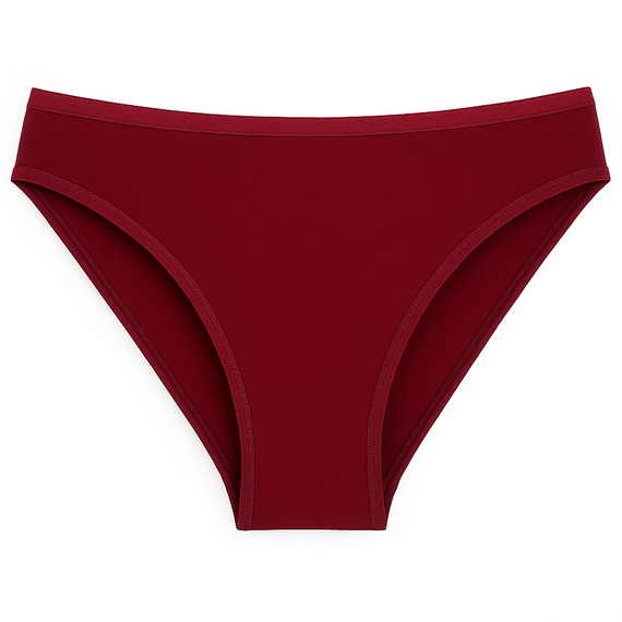 004 Limited Dámské kalhotky De Lafense - klasické, nízký střih, viskóza - vínové