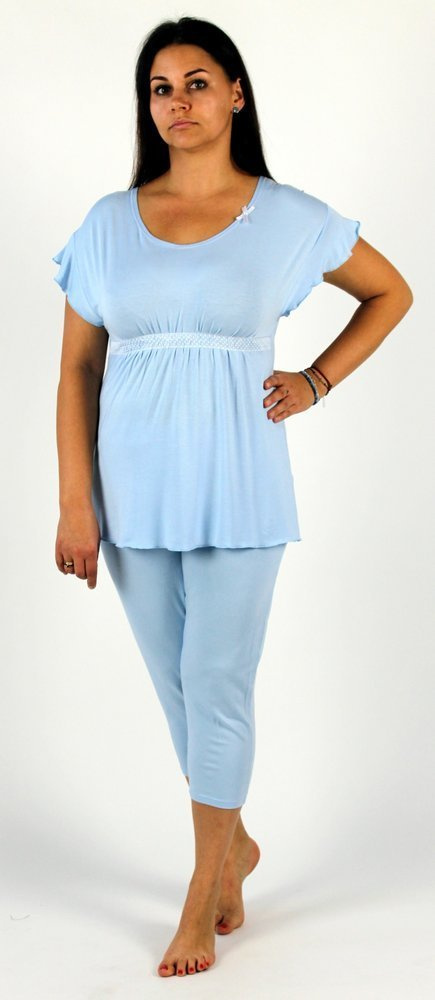 448 Julie Dámské 3/4 pyžamo - modré