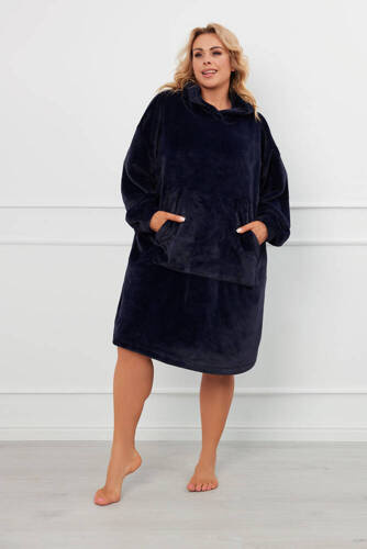 Forio Blůza s kapucí unisex Italská móda - tmavě modrá