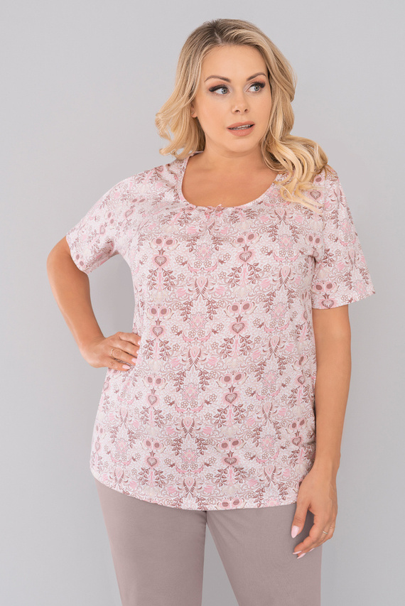 Kalmia Dámské pyžamo s krátkým rukávem, 3/4 kalhoty Italský módní potisk