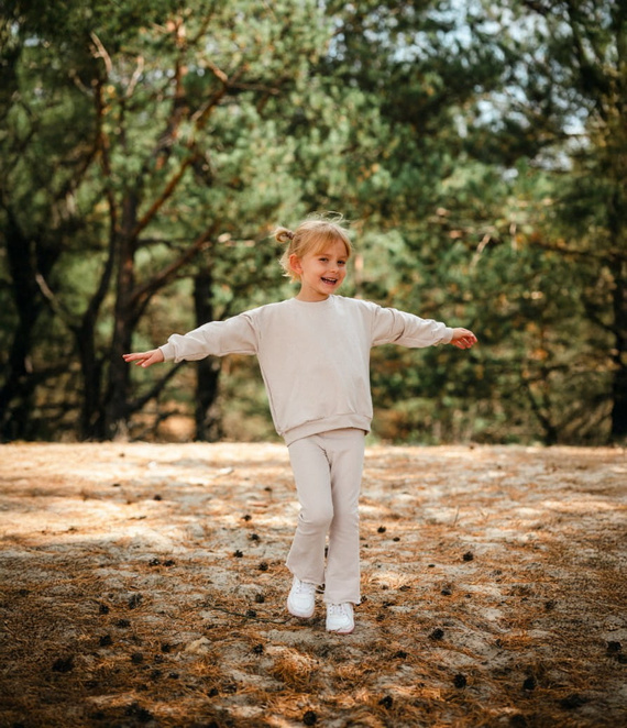 Simply Comfy Dětské legíny do zvonu Eevi béžové - 100% bavlna, pohodlné a stylové