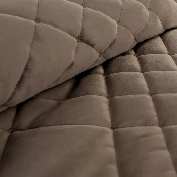 Ria 6 Velurový dekorativní přehoz Eurofirany hnědý