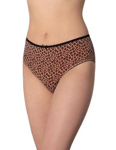 Dámské bavlněné kalhotky Lama L-122 BI-67 – bikini 3 ks panter/černé/zebra
