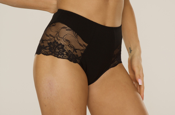 530 Iness Kalhotky s vysokým sedem De lafense - černé