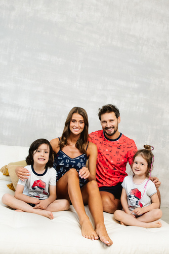 Marina Dívčí pyžamo Italian Fashion - světlý melír