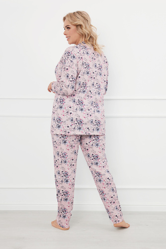 Toliana Dámské pyžamo s dlouhým rukávem a dlouhými kalhotami Italian Fashion