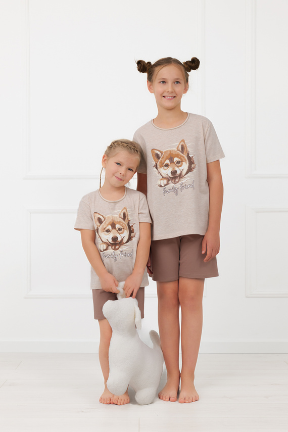 Dívčí pyžamo Shiba Italian Fashion 100% bavlna šortky