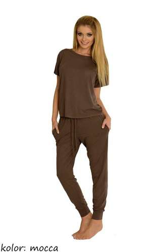 524 Paula Dámské pyžamo De Lafense - mocca