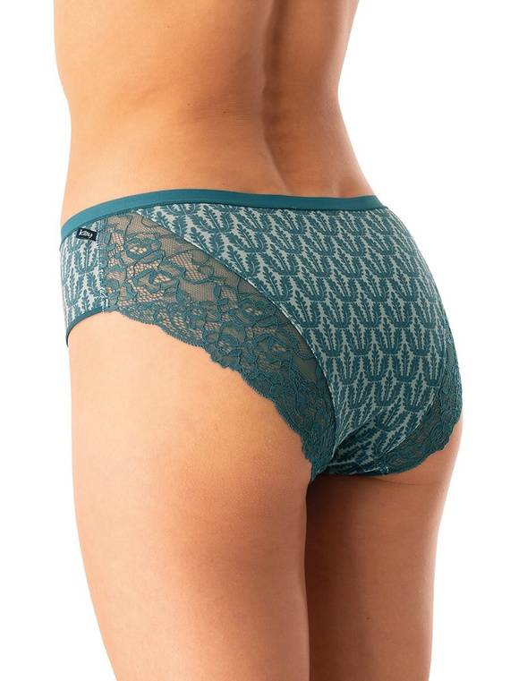 Dámské bavlněné kalhotky Key LPC 512 zeleno-růžové - sada 2 ks v krabičce, pohodlný střih