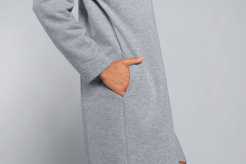 Grafi Dámský župan na zip Italian Fashion- melange