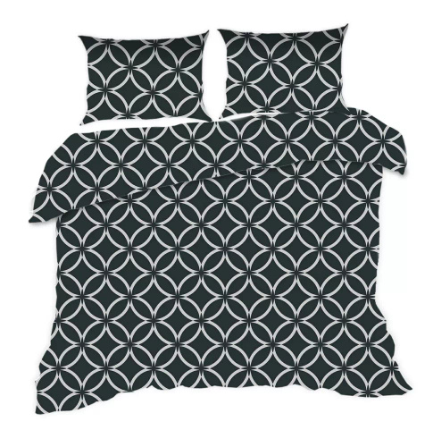 1956N Bavlněné povlečení Classic E24 Karo Moroccan black white- 100% bavlna, odolné, barevné, 2dílná sada