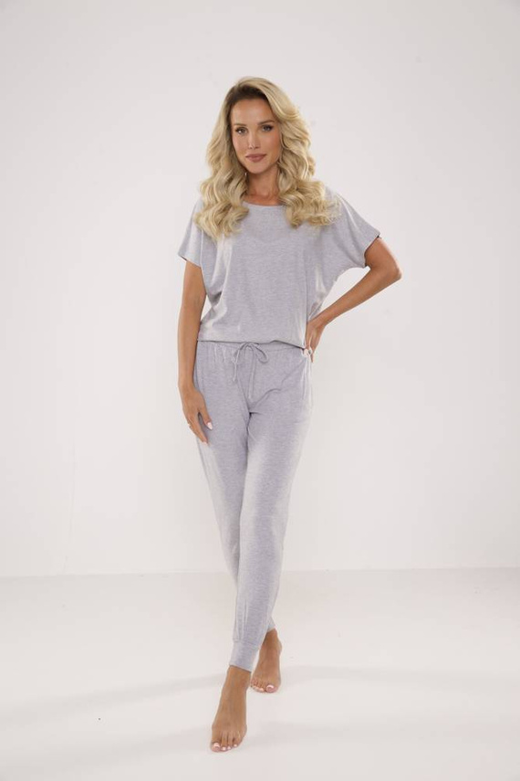 524 Paula Dámské pyžamo De Lafense - světlý melír