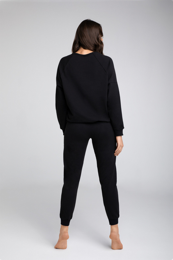 Parma Dámská souprava s dlouhým rukávem, kalhoty Italian Fashion - černá