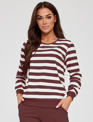 Dámské pyžamo Cornette Molly 635/475 čokoládové – 100% bavlna komfort