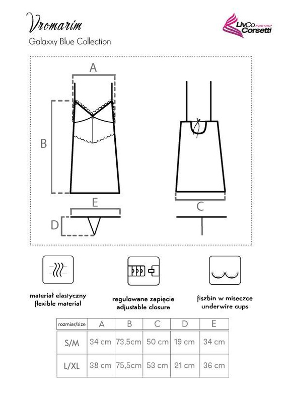 Vromarim Galaxxy chemise a tanga LivCo Corsetti Fashion