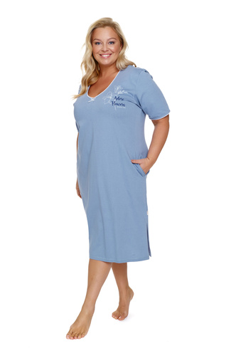 7263 Koszula Nocna Plus Size Doctor Nap - sky blue