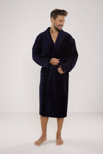 803 / 819 Pánský froté župan Forex - celý tmavě modrý (tmavě modrý)