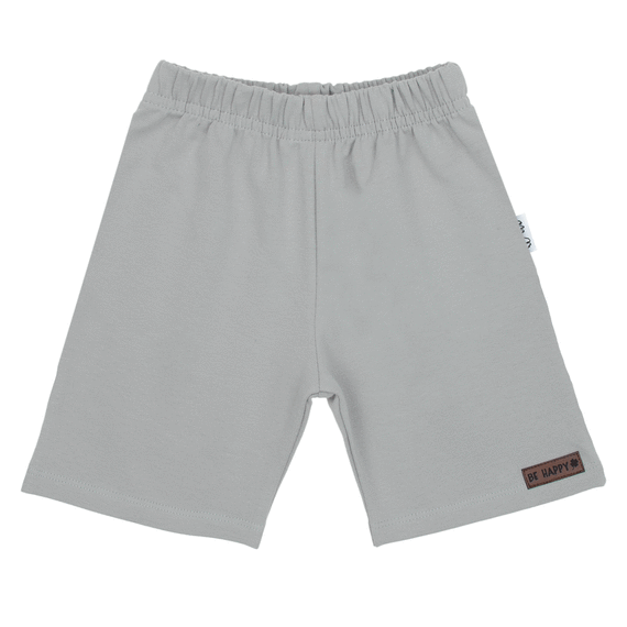 169517 Dětské krátké šortky Nicol - unisex, bavlna s elastanem, pohodlné, leštěné - šedé