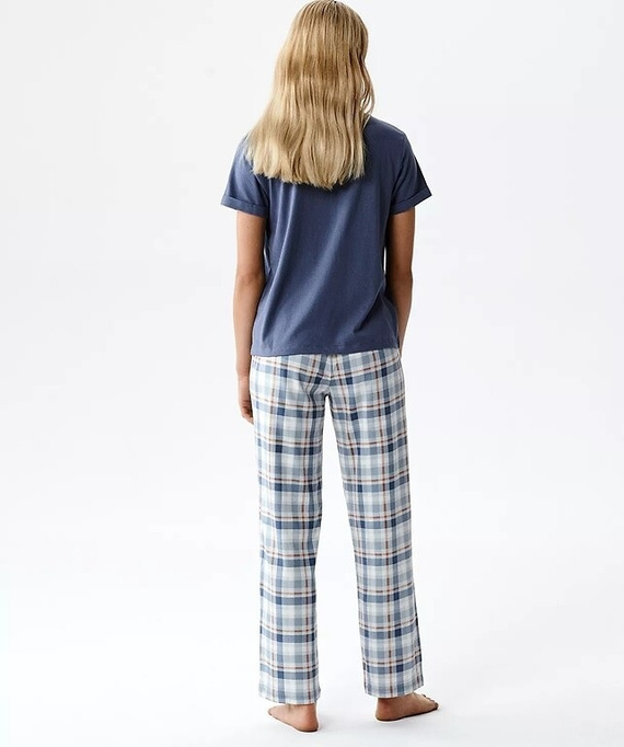 Dámské pyžamo Atlantic NLP-513 modal a bavlna krátký rukáv s kapsami