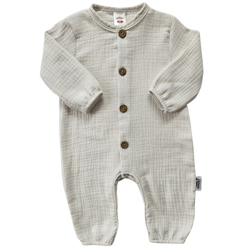 Mušelínový župan Just Muslin 02235BE Makoma beige - lehký, prodyšný, 100% bavlna