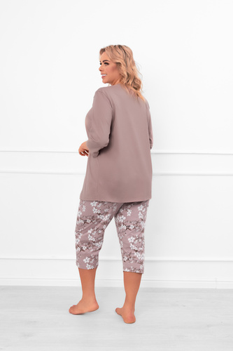 Dámské pyžamo Oszima - 3/4 rukáv a kalhoty, bavlna Italian Fashion