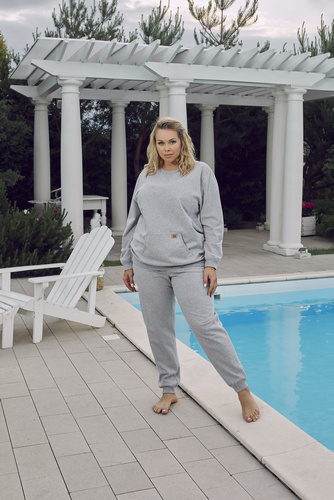 Dámská dlouhá souprava Fox. rukáv, délka. kalhoty Italian Fashion - melange