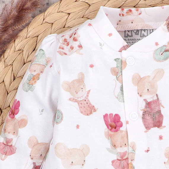 Nini Kojenecký Kabátek Little Mouse 100% Organická Bavlna – Polská Výroba