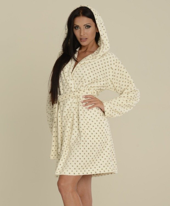 546 Melanie Dámský krátký župan Forex - ecru barva