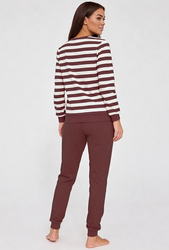 Dámské pyžamo Cornette Molly 635/475 čokoládové – 100% bavlna komfort