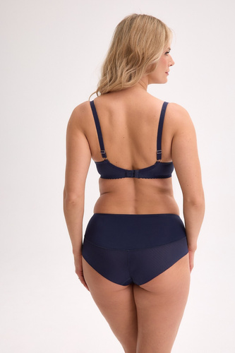 Gaia Veda BS 1323 navy blue - elegantní poloměkká podprsenka s krajkou