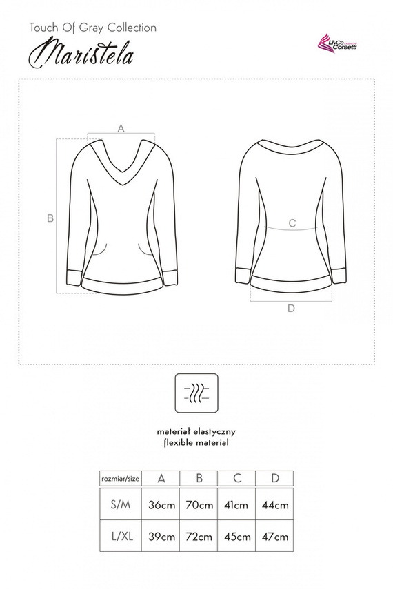 Maristela LC 90374 Dámská košile LivCo Corsetti Fashion
