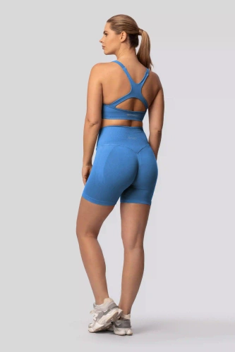 Spaio PUSH-UP PRO modelující bezešvé šortky fitness vysoký pas ice blue