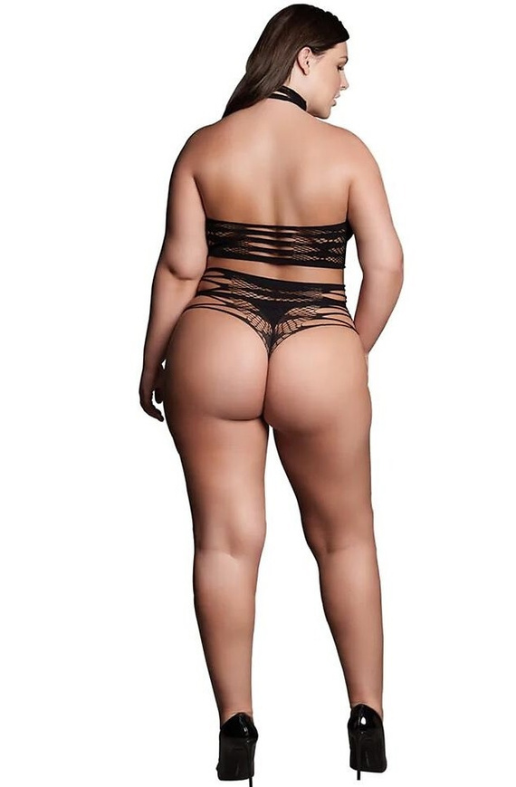 Dámské body Mapale 7481 Romper Babydoll bílé krajkové s odhalenými zády