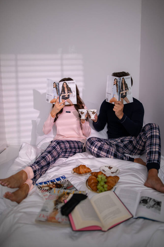 Brit Pyžamo Pánské dlouhý rukáv, dlouhé kalhoty Italská móda - tmavě modrá/potisk