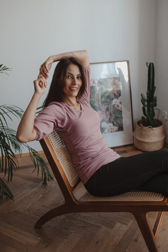 Těhotenská a kojicí halenka Milk&Love Milky Puff žebrovaná buf rukáv