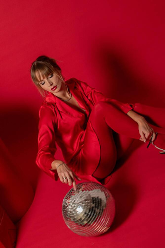 760 Cordelia Dámská košile De Lafense s rozepínáním - červená