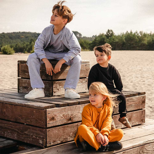 Simply Comfy Dětská šedá mikina Eevi - bavlna, lehká, bez kapuce