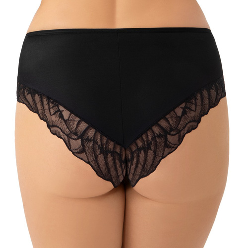 Gorsenia Erato K963 Kalhotky s vysokým pasem - černé, bohaté, pohodlné, krajka a mikrovlákno