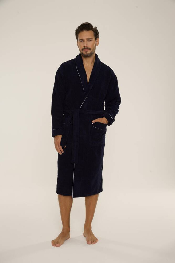 735 Manuele pánský župan De Lafense - tmavě modrý