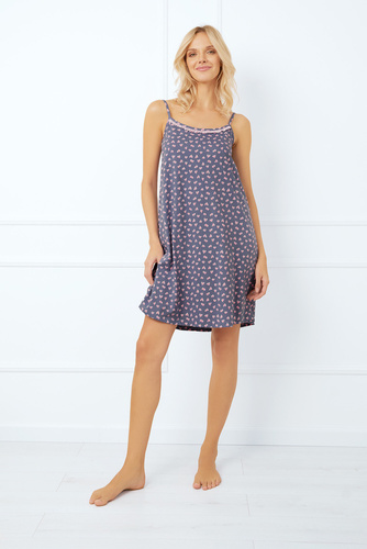 Noční košile Tiana, úzká ramínka Italská móda - potisk