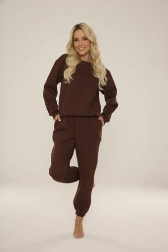 812 Indigo Forex dámská tepláková souprava - čokoládová