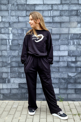 Gaja Dětská mikina Bambarillo černá | Elastická bavlněná mikina