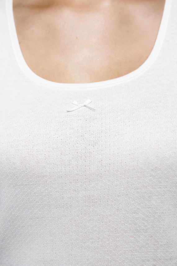 Debi Dámské tričko s širokými ramínky Italian Fashion - bílé