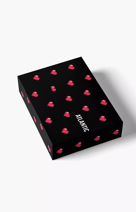 2GMB-011 Pánské boxerky Atlantic - bavlna, potisk srdce, 2 balení