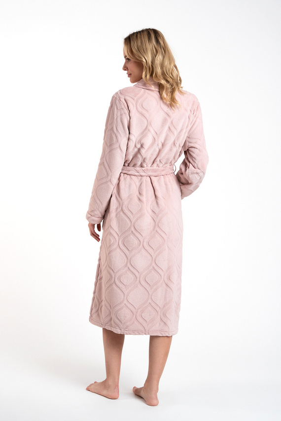 Morena Dámský fleecový župan Іtalian Fashion - pudrově růžový