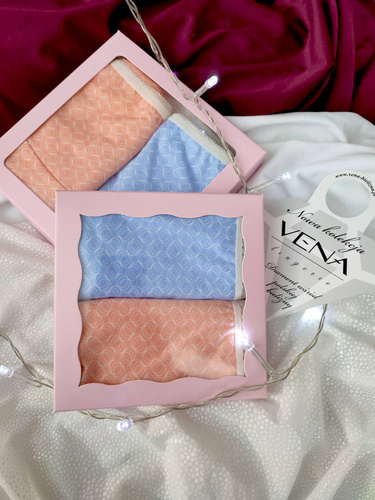 VF-2 Dámské kalhotky s nízkým sedem 2-pack Vena modrá/mandlová