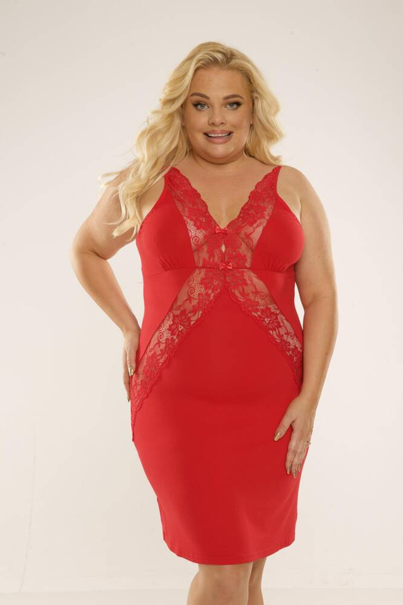 879 Agnes Forex noční košile - červená